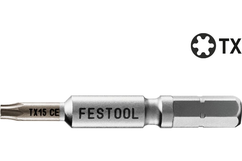 Festool 50mm TX15 Centrotec Screwdriver Bits (2pk)