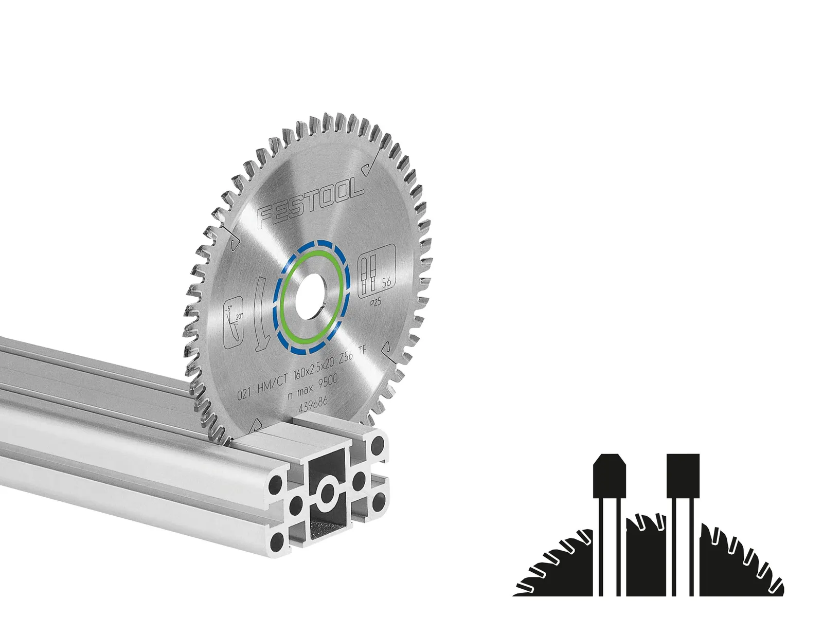 Festool 225mm x 30mm x 68T Aluminium / Plastic Blade for CS70