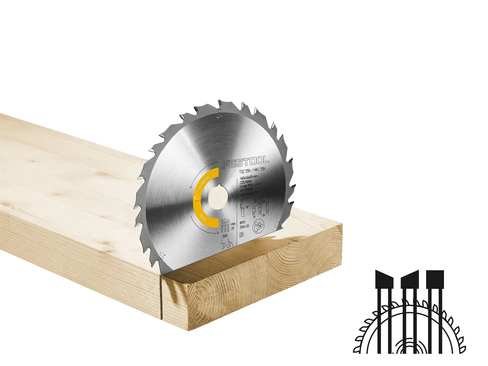 Festool HW 160×1,6×20 FWW25 – tarcza uniwersalna