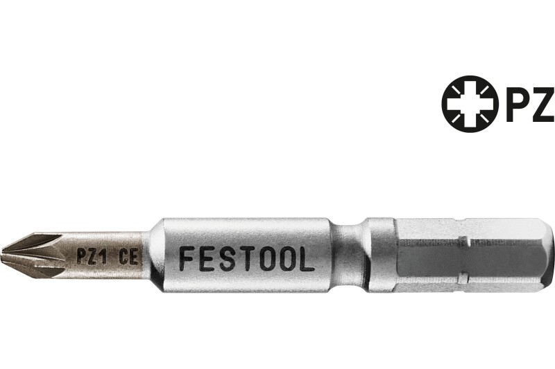 Festool 50mm PZ1 Centrotec Screwdriver Bits (2pk)