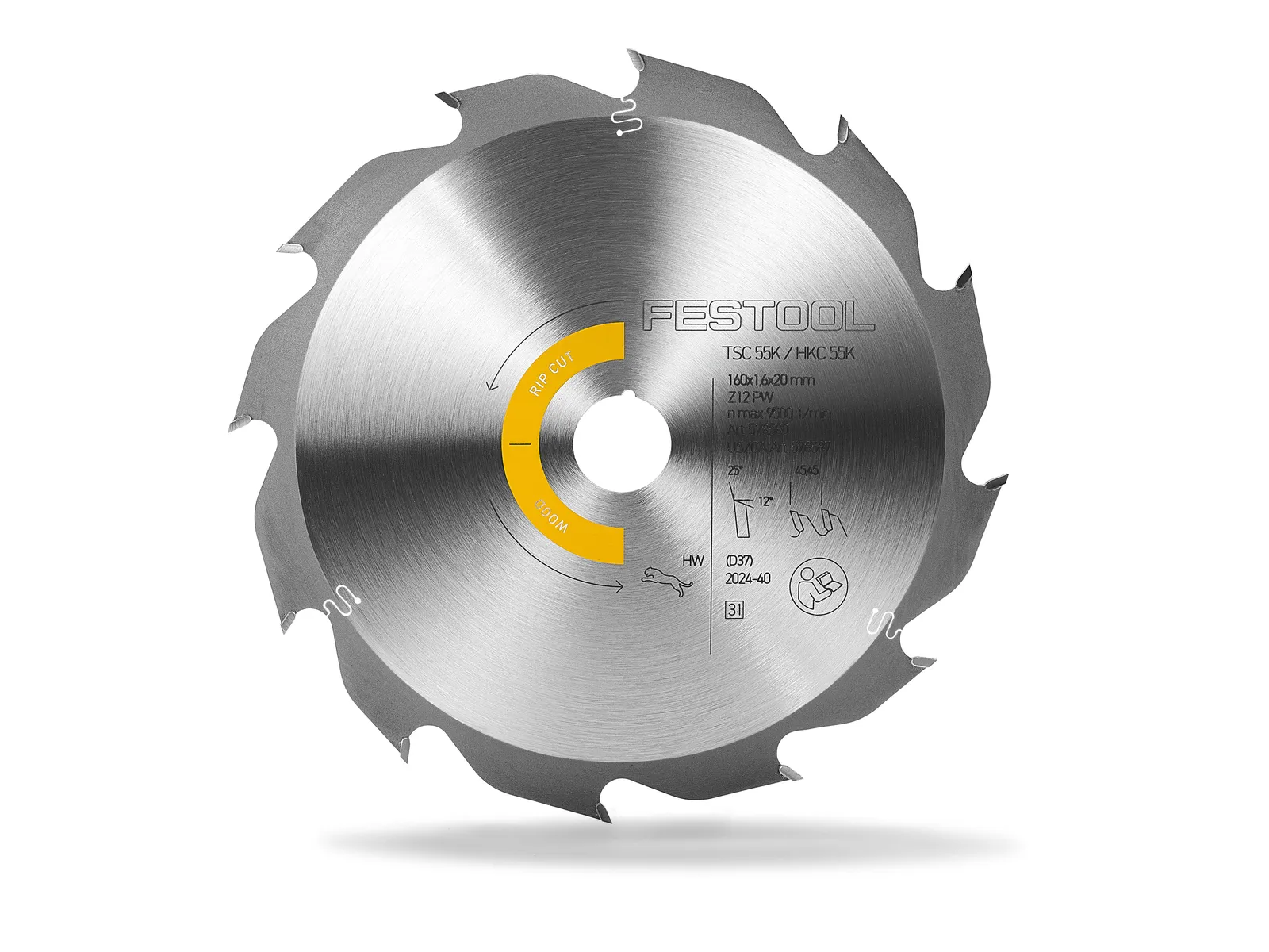 Festool HW 160×1,6×20 PW12 – ostrze z węglika spiekanego